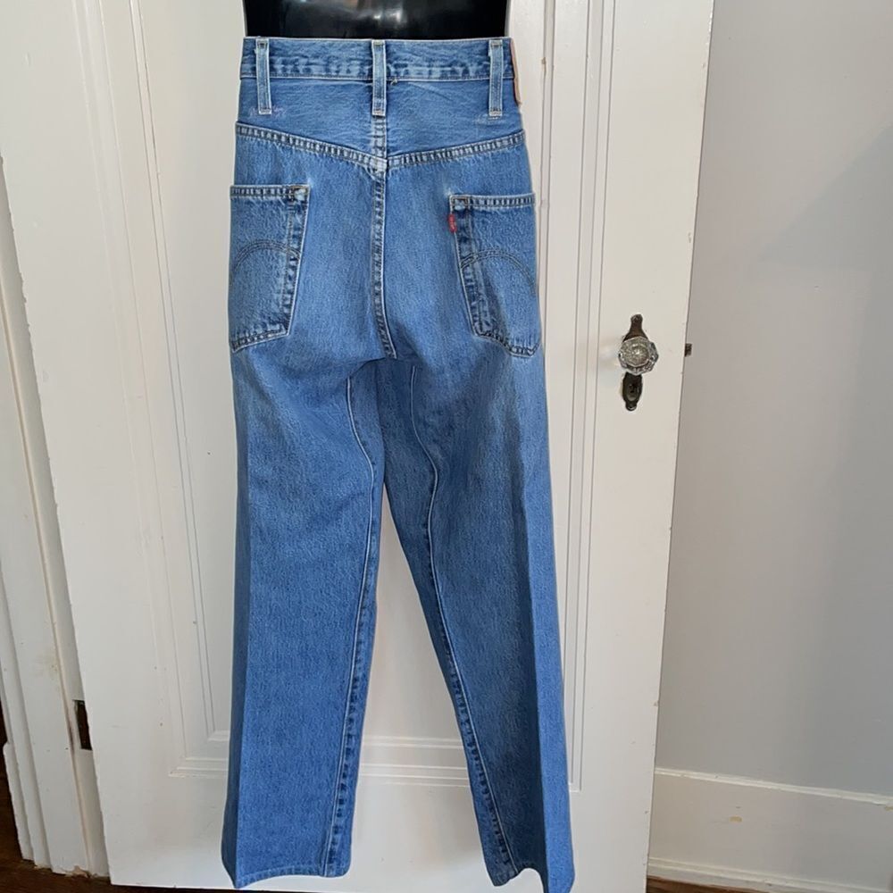 Levi’s 501 Button front blue denim cotton jeans - Picture 4 of 8